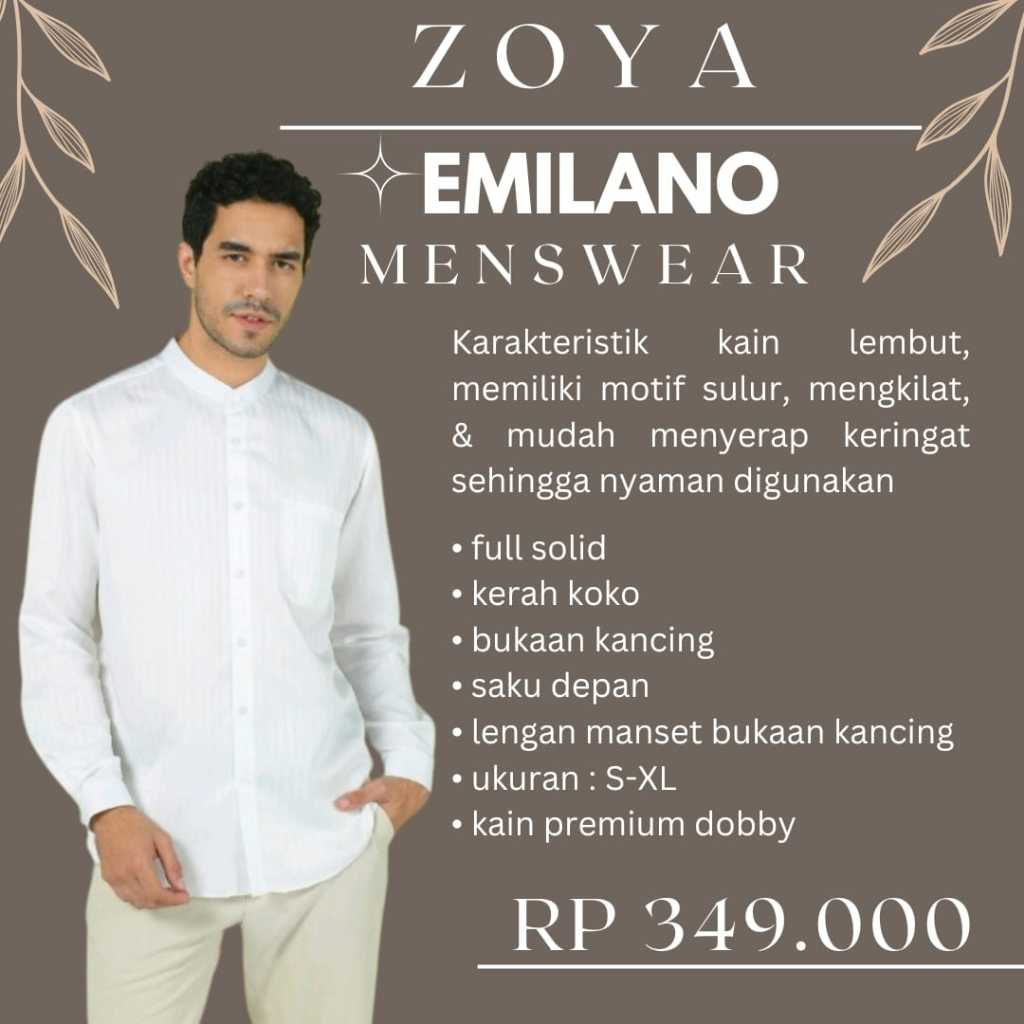 EMILANO MENSWEAR ZOYA BAJU KOKO/KEMEJA PRIA