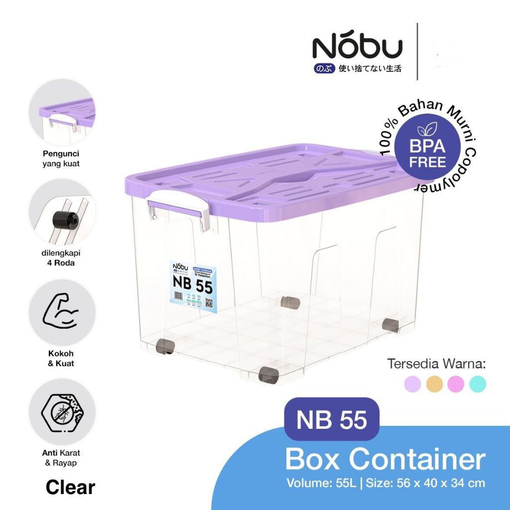 AJM Kontainer Box 55 Liter Bening Transparan