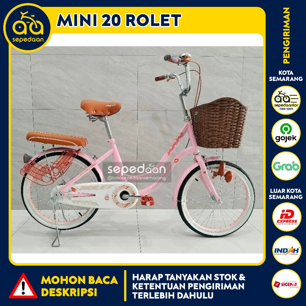 Sepeda Anak Dewasa MINI CTB 20 PHOENIX STAR ROLET JIEYANG - Klasik Vintage Keranjang Cewek Perempuan