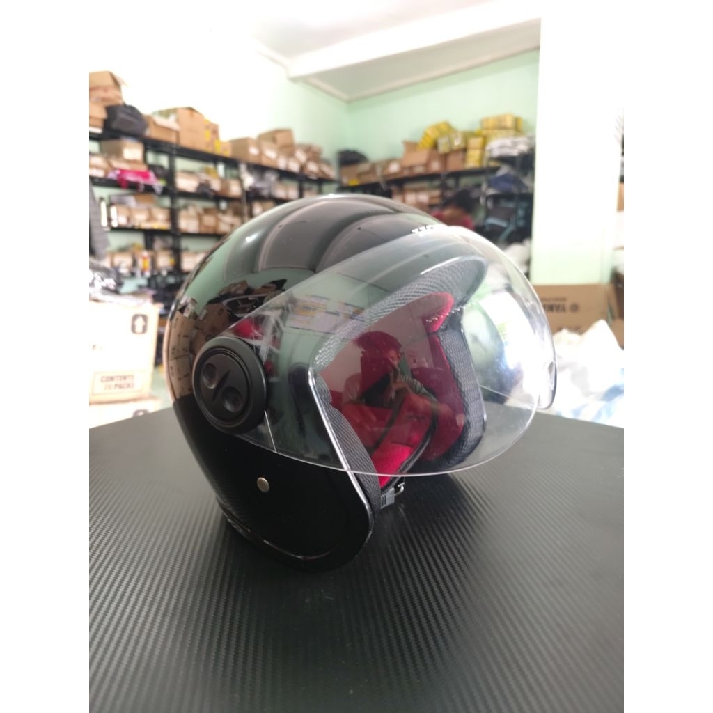 (SCOOPY PUTIH / HITAM) Helm Honda Original, Model Scoopy TANPA STIKER SCOOPY (POLOSAN)