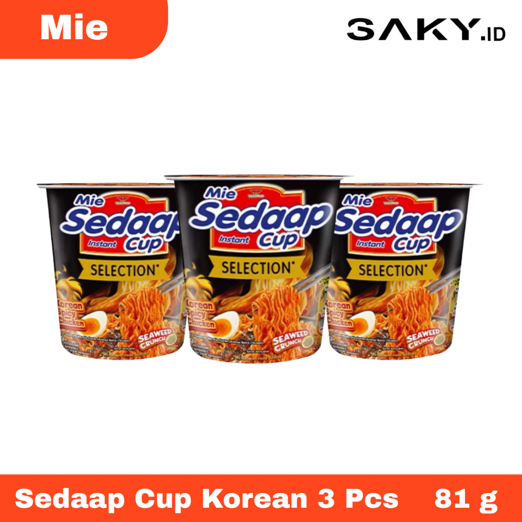 

Paket HEMAT Sedaap Mie instant Cup Korean Spicy Chiken 3 Pcs