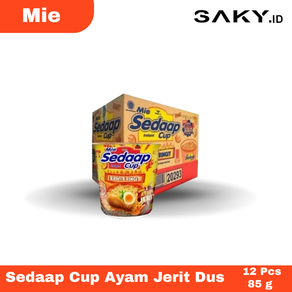 

Sedaap Mie Instant Cup Ayam Jerit Dus Isi 12 Pcs