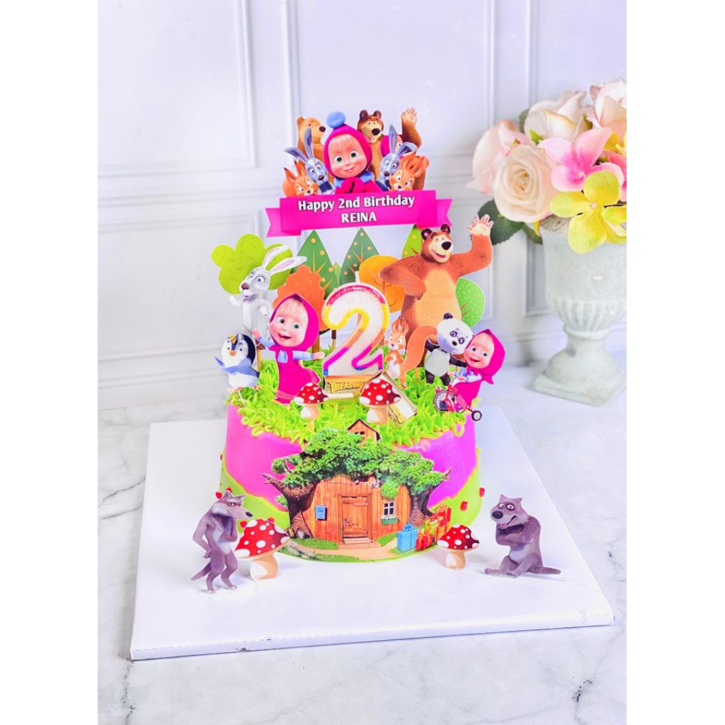 

kue ulang tahun birthday Masha and the bear