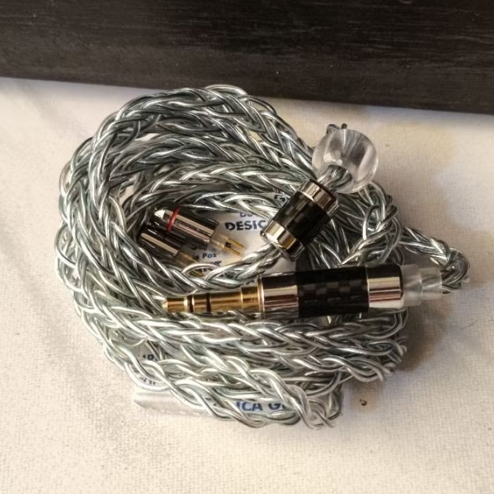 Kabel Xinhs Rainbow Blue 3.5mm Dual Pin No MIC