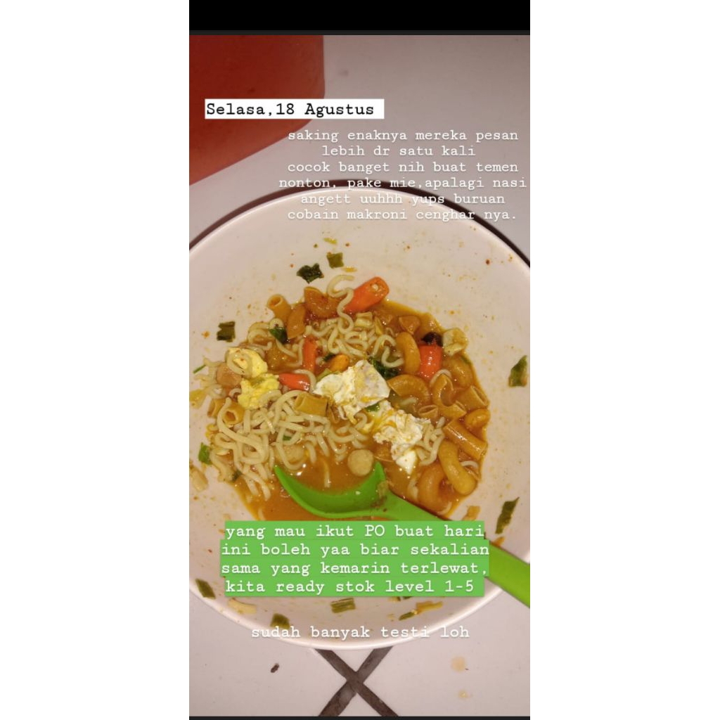 

Makroni cikruh pedas gurih daun jeruk rasa dijamin nampolll, deudeuin fooddddd kemasan 250 gr