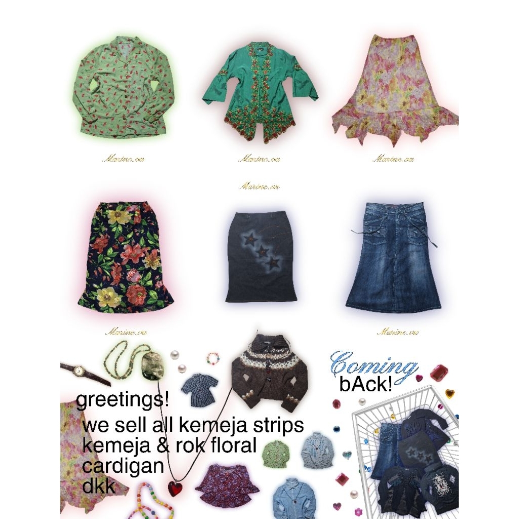 Vintage grunge ghotic retro coquette cottagecore bohemian jeans shirt skirt pants