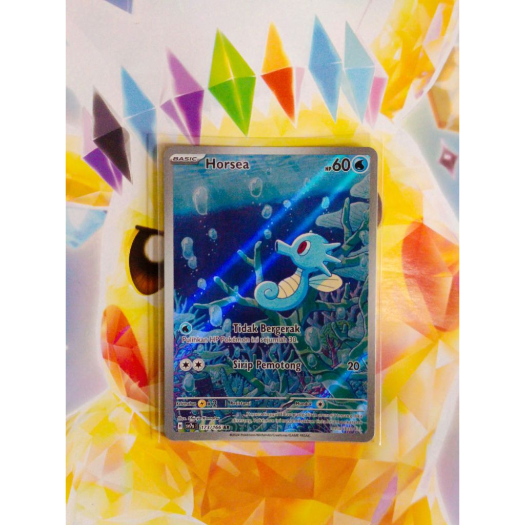 Kartu TCG Pokemon Horsea & Cufant AR Set 2pcs