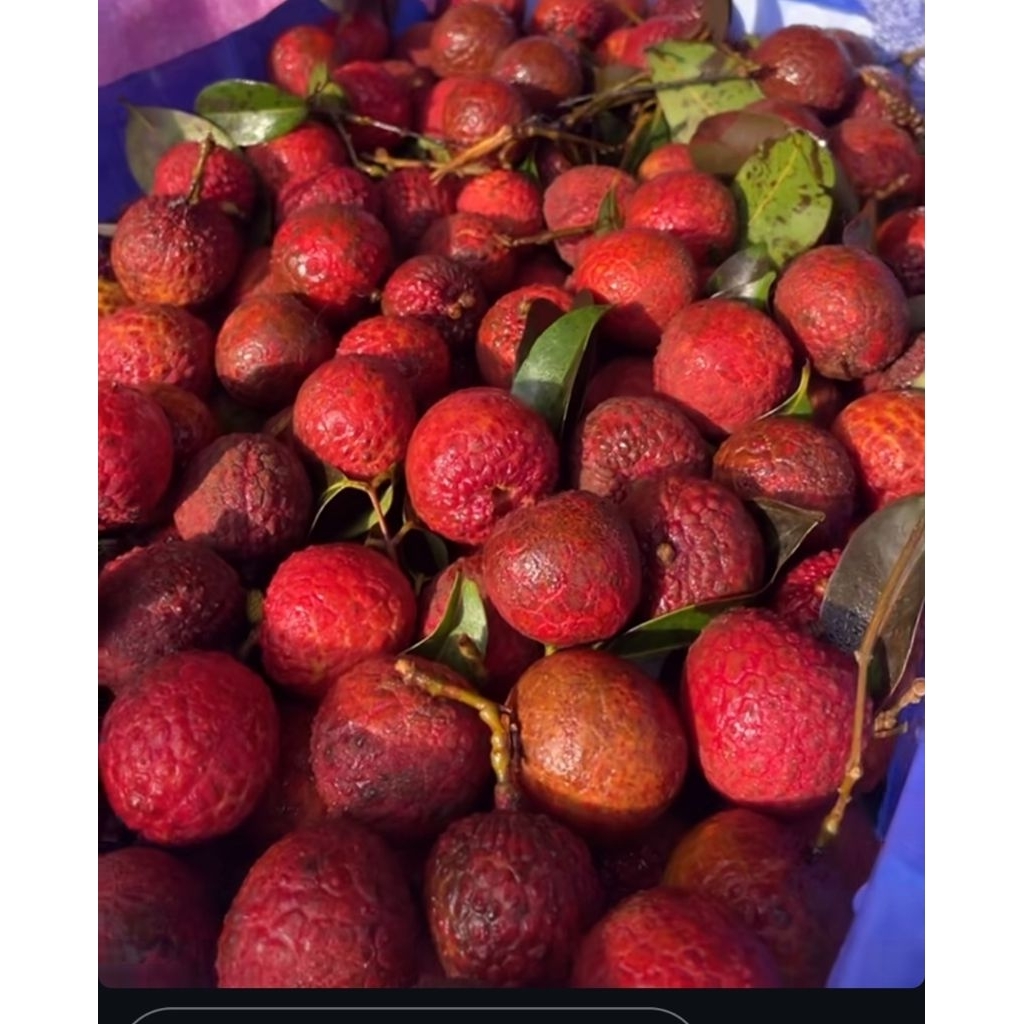 

leci merah 1kg ( disarankan pengiriman instan atau sameday)