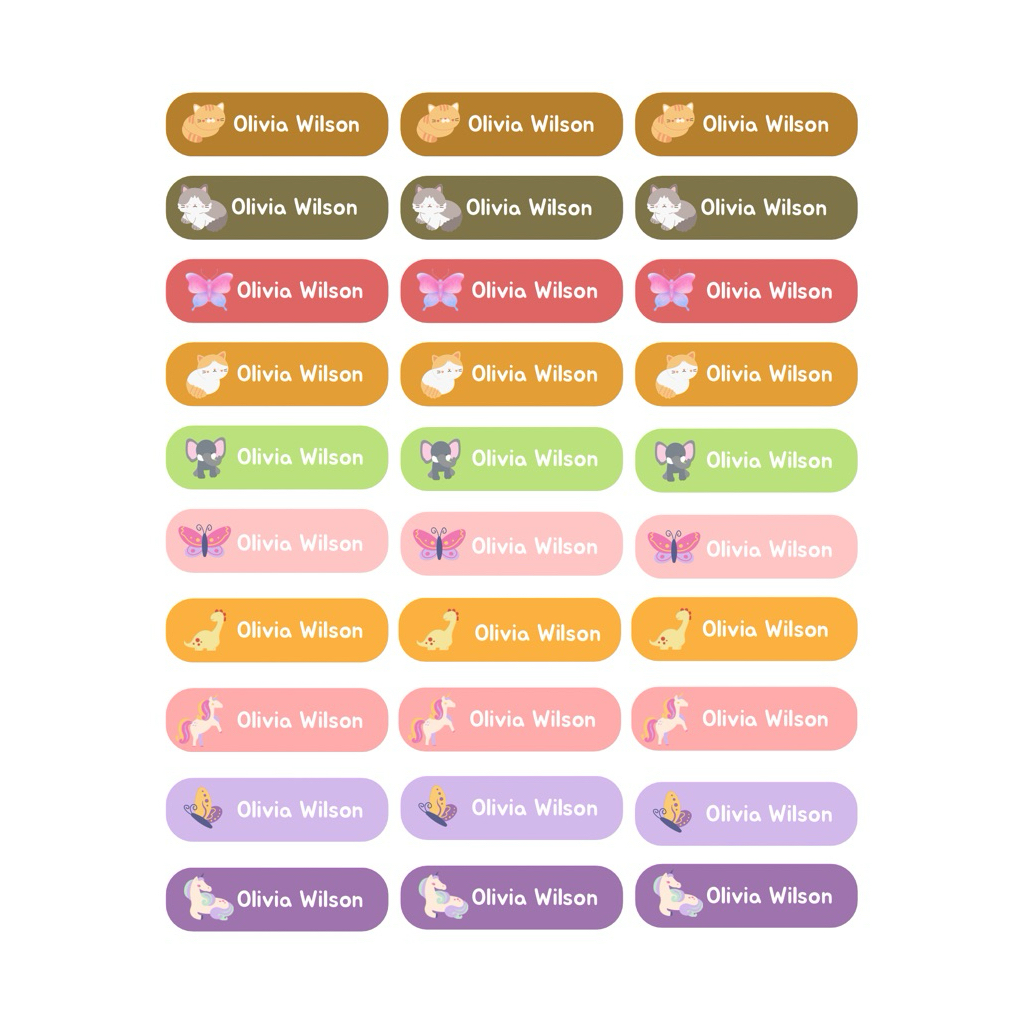 

Sticker Nama Alat Tulis Anak Waterproof/anti air isi 30pcs