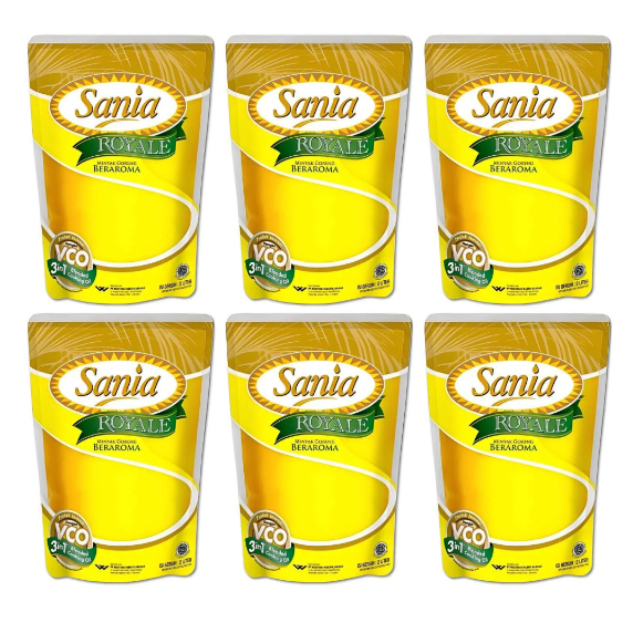 

Sania Royale 2 Liter 1 Dus Isi 6 Pouch Minyak Goreng