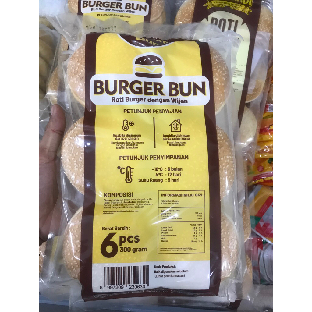 

BURGER BUN ISI 6 roti