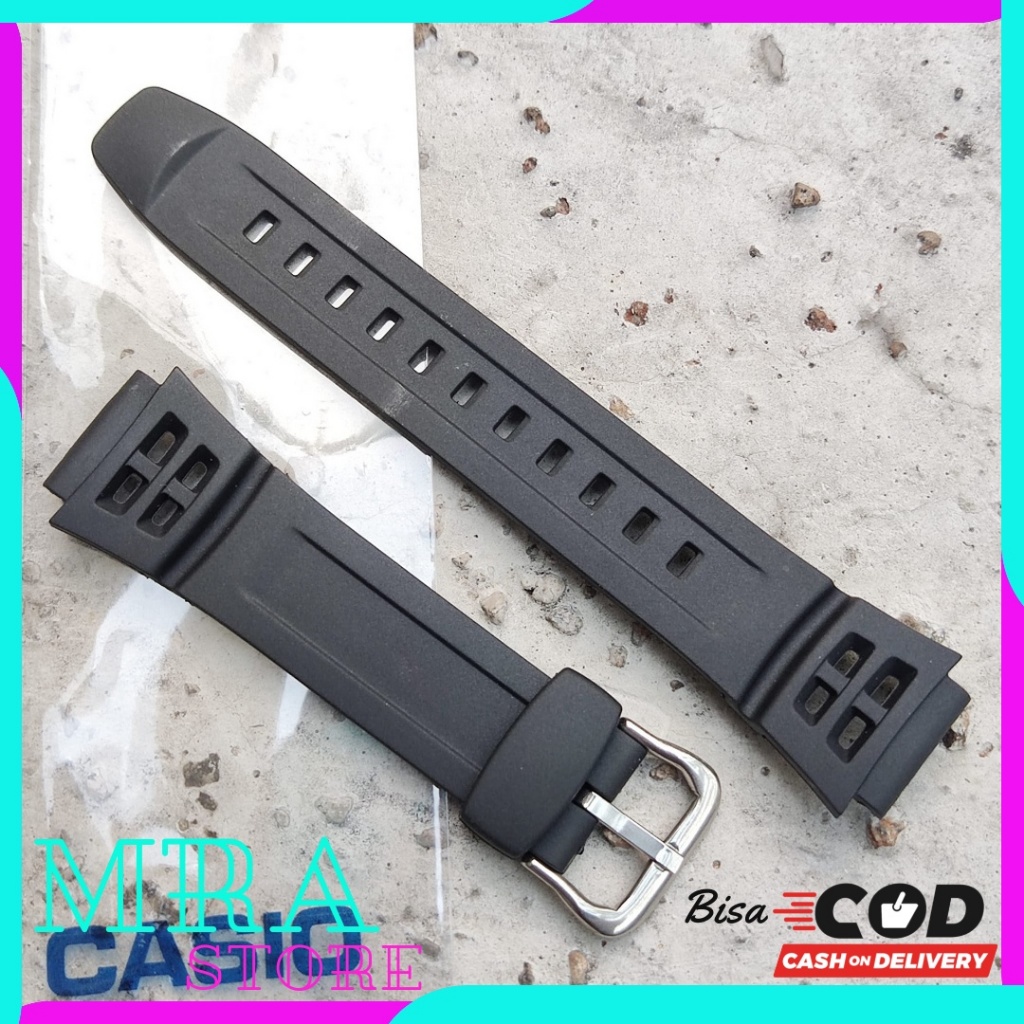 STRAP TALI JAM TANGAN CASIO AQ-S800W AQ S800 STRAP HITAM PREMIUM
