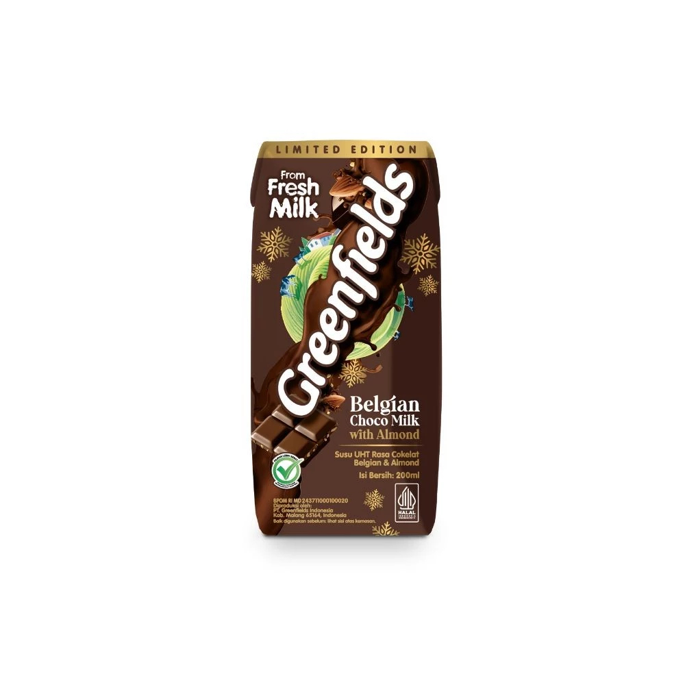 

[Belanja 25.000 Baru Bisa Diproses] Greenfields Susu UHT Belgian Choco Almond 200 ml