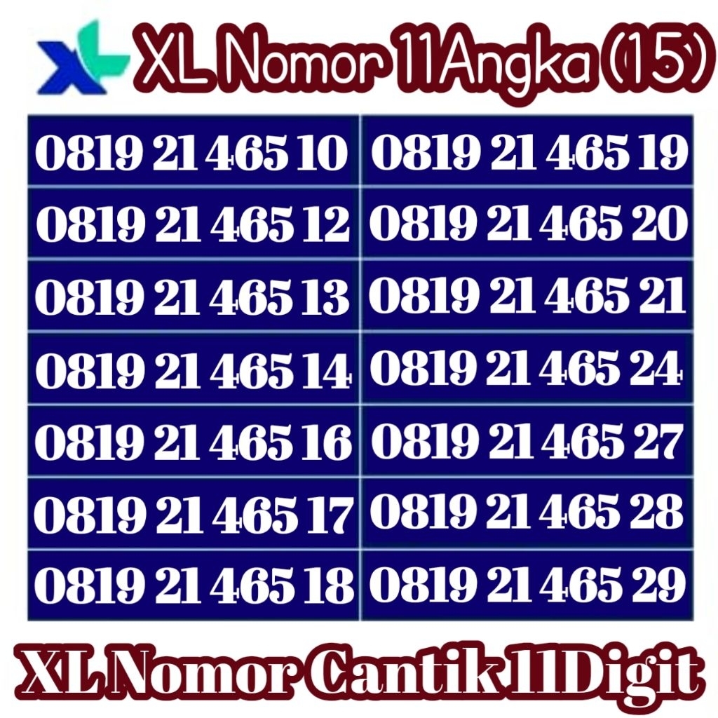 promo perdana XL nomor cantik 11digit (Cek Deskripsi)
