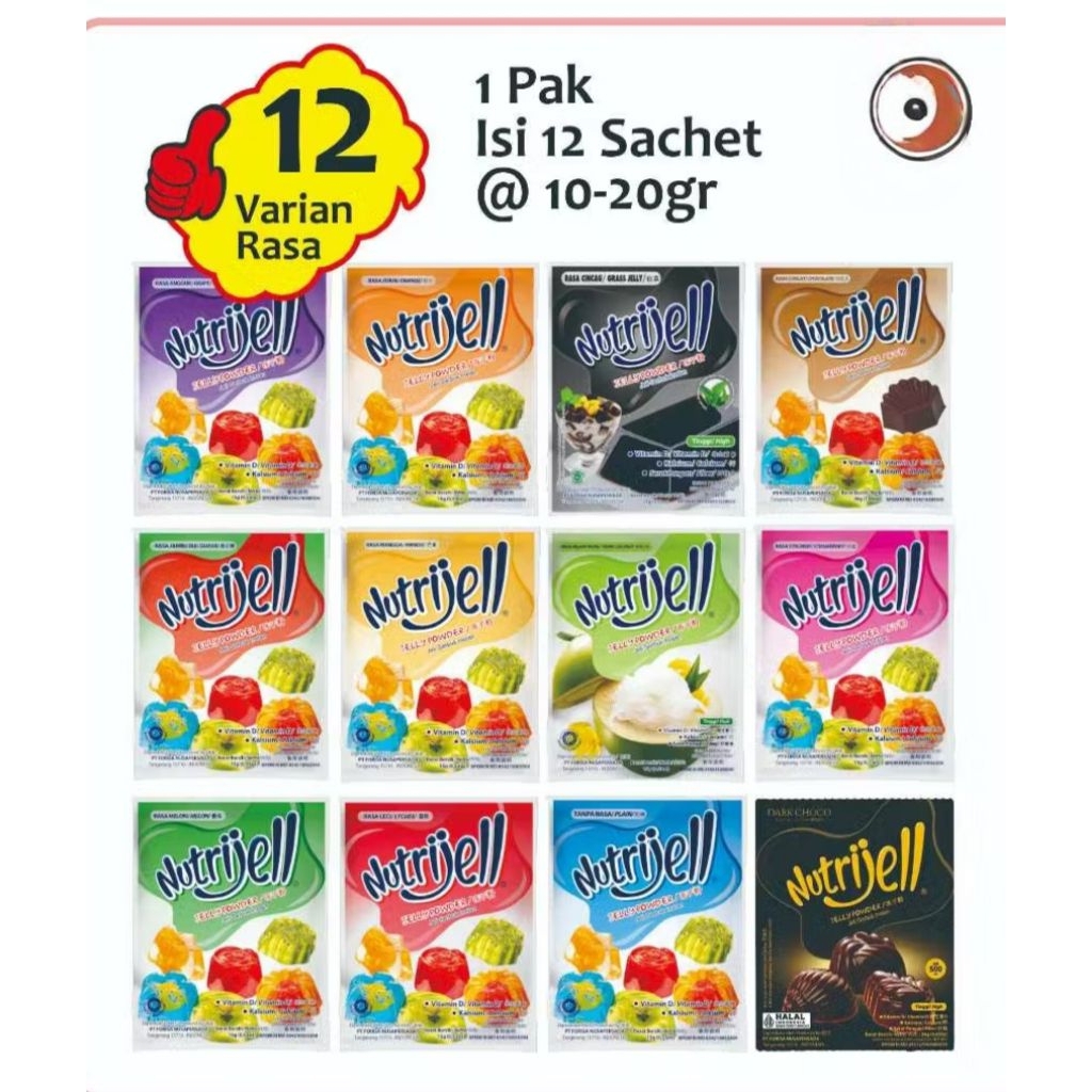 

Nutrijell Jeli Agar Agar Jelly Powder Jeli Agar Aneka Rasa Isi 12