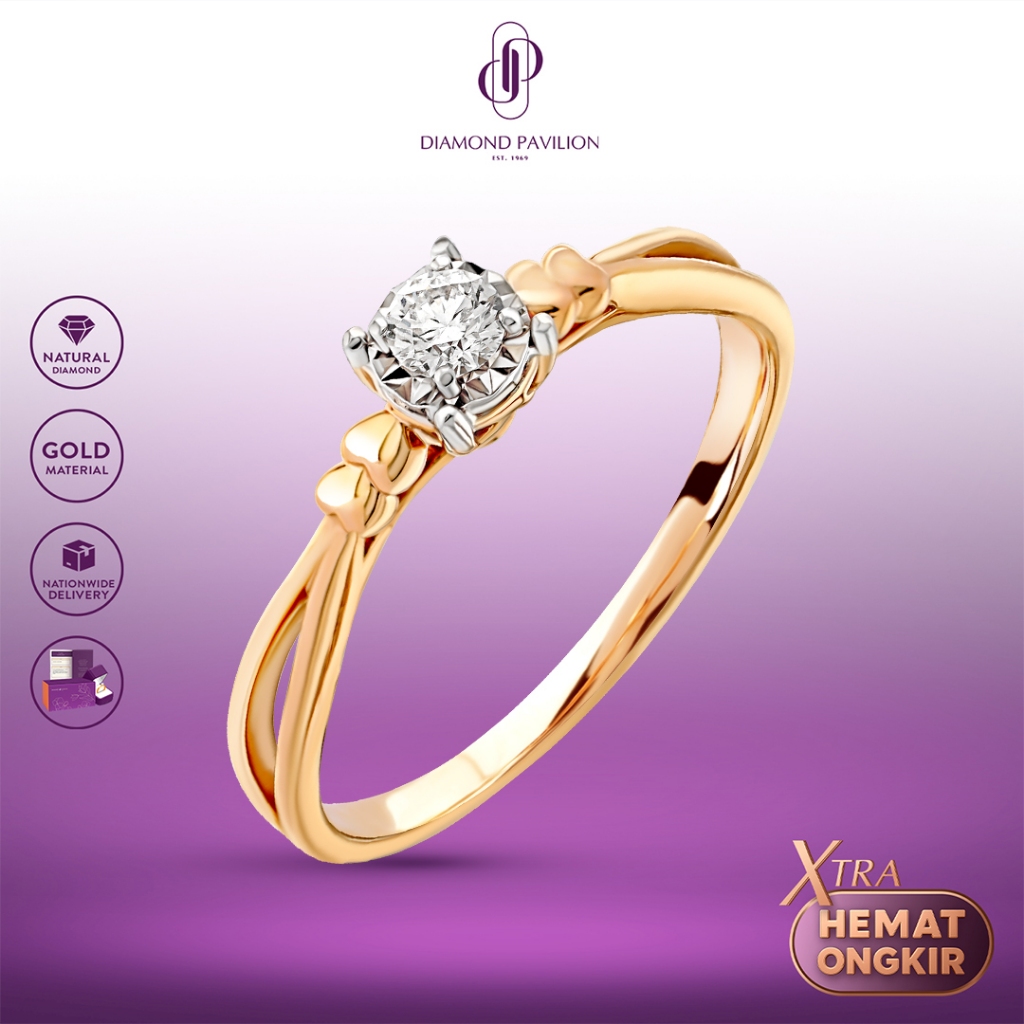 Diamond Pavilion Cincin Emas Batu Berlian Luvvy Ring