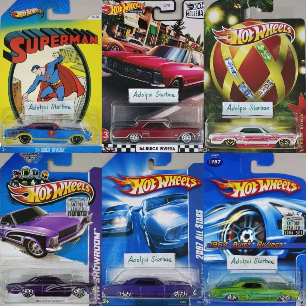 hotwheels hot wheels 1964 '64 buick riviera premium boulevard metal real riders ban karet 23 superma