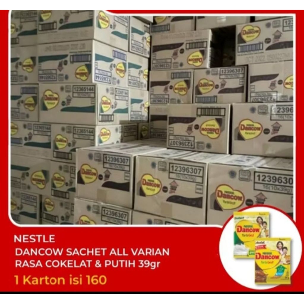 

Dancow coklat 39 gr 1 karton 16 renteng