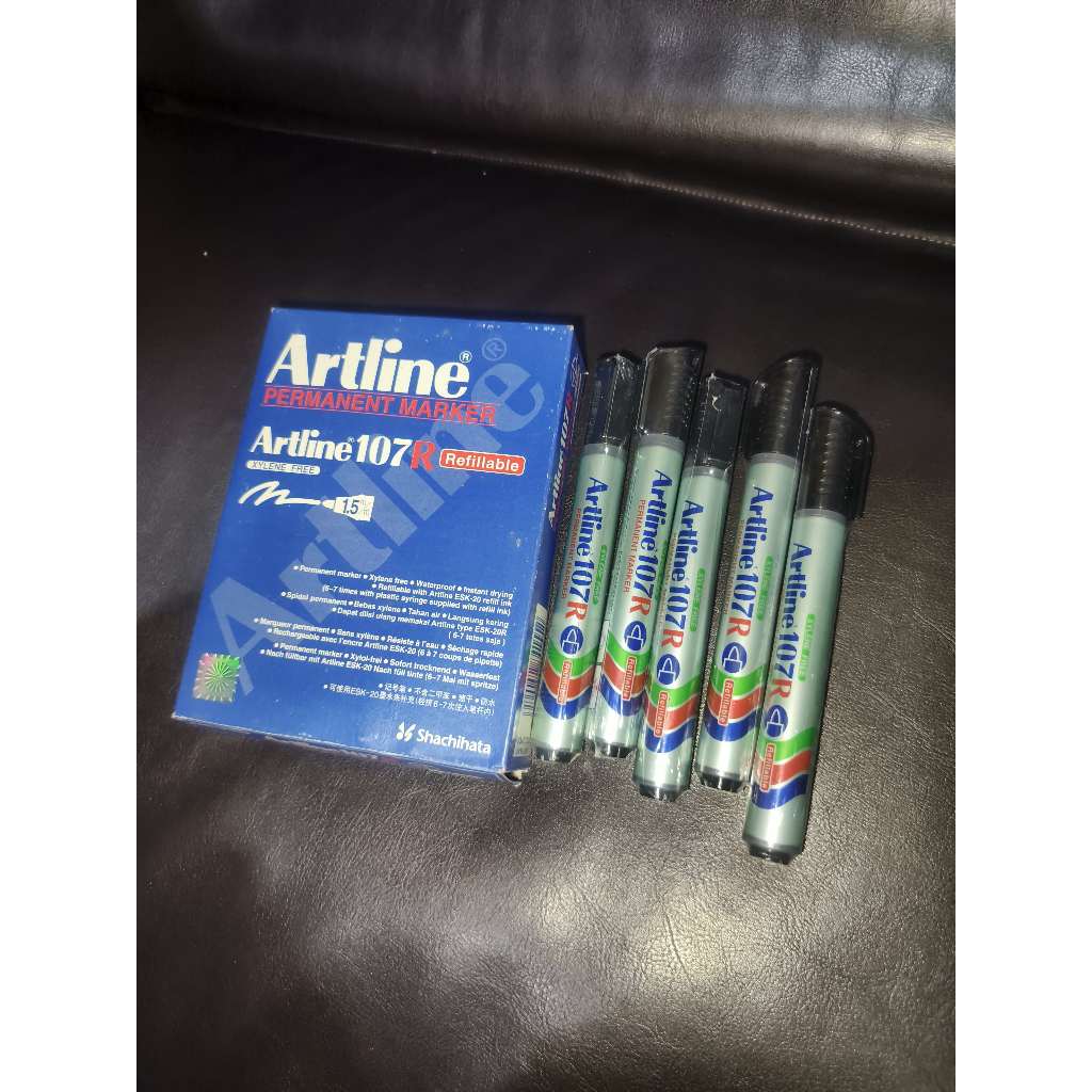 

Spidol Artline 107R Refillable Permanent Marker WARNA HITAM