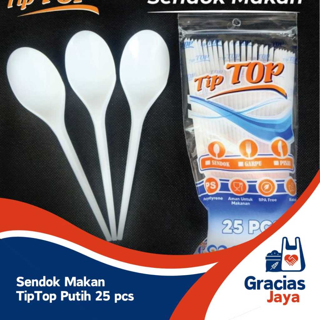 Sendok Makan Plastik Putih / Sendok Putih Plastik