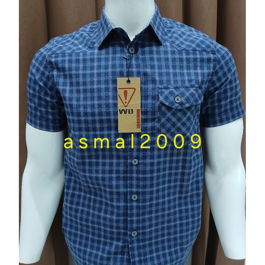 KEMEJA WATCHOUT JEANS LENGAN PENDEK ORIGINAL