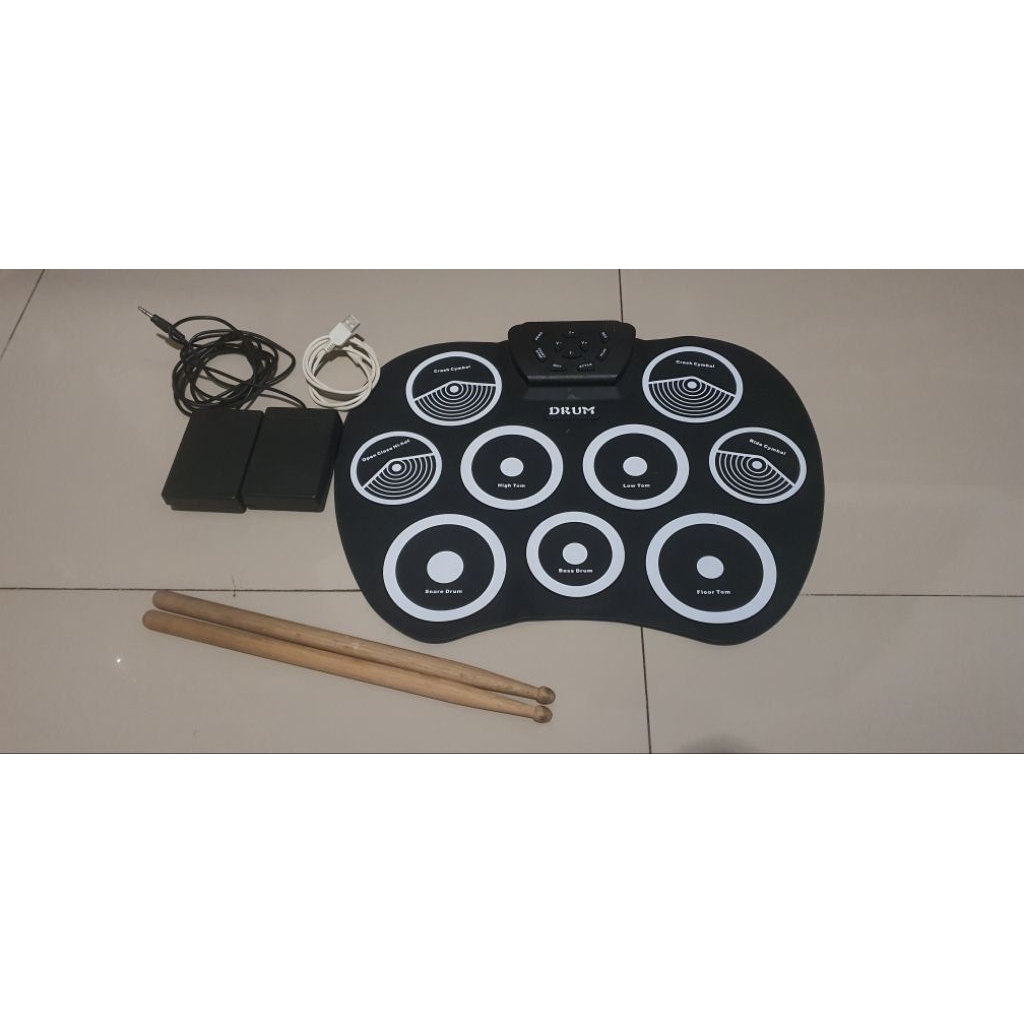 drum elektrik portable roll 9 pads