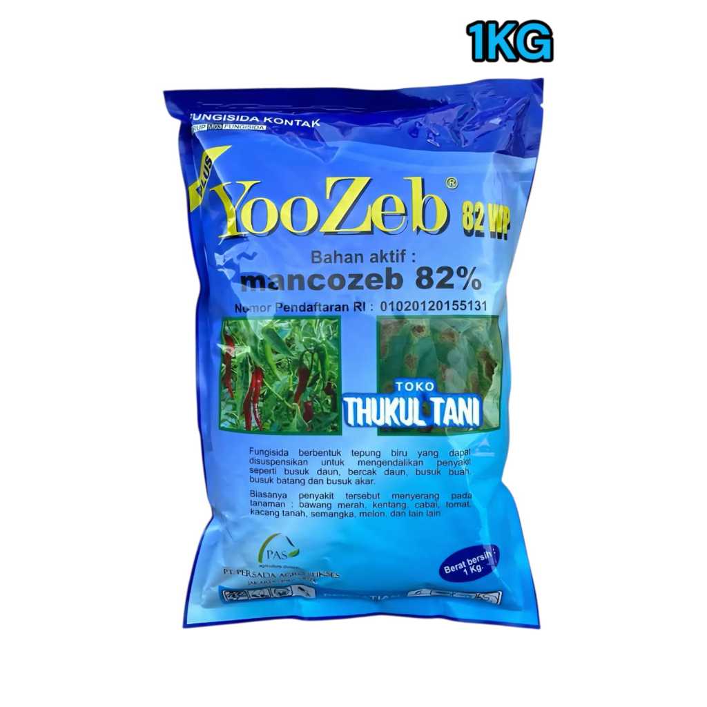 Fungisida Yoozeb Biru 1KG Mankozeb Blue Yoozeb Plus Pembasmi Jamur Mancozeb Bercak Akar Batang Daun