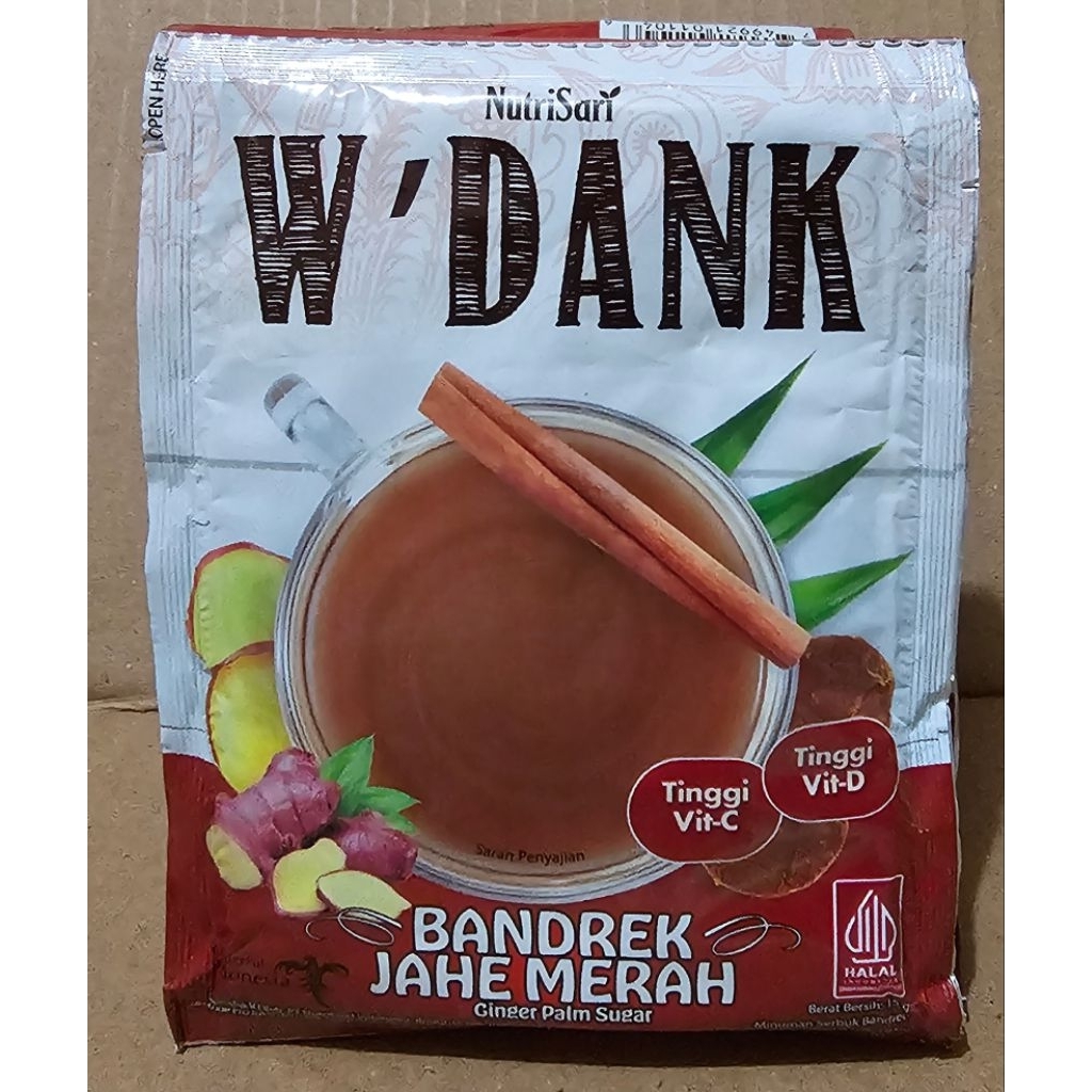 

Nutrisari W'Dank Bandrek Jahe Merah 150g (isi 10 sachet×15g)