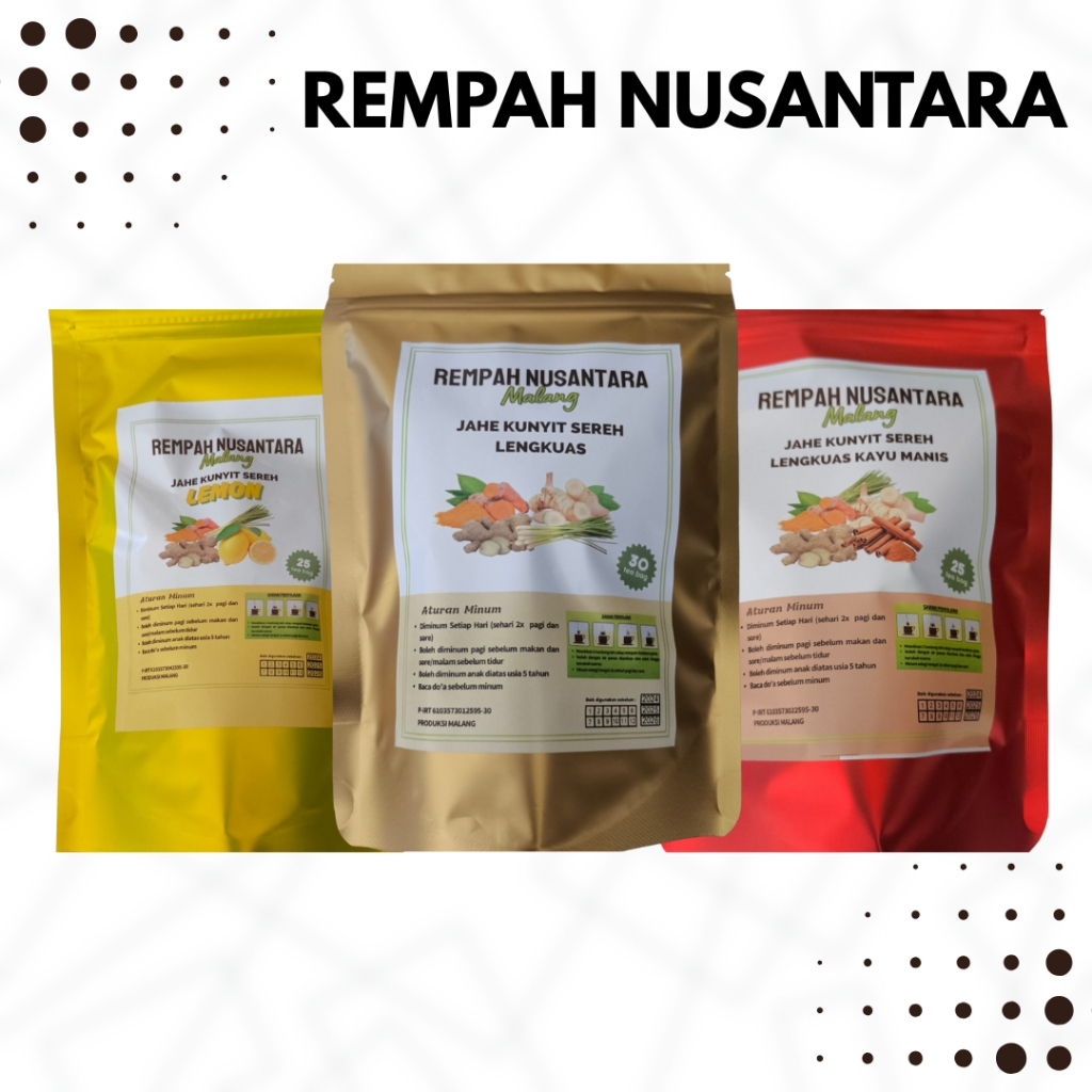 

Rempah Nusantara Kemasan teabag Minuman Teh Herbal
