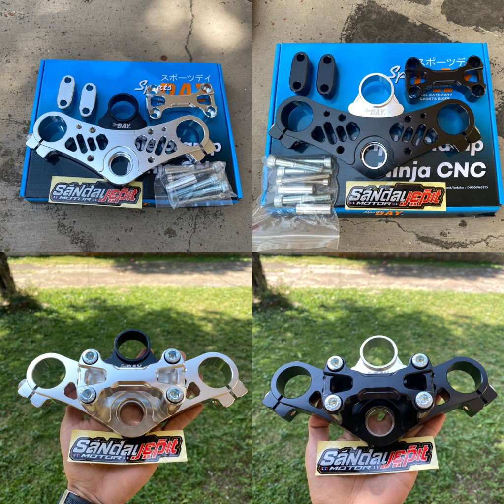 TRIPLE CLAMP SEGITIGA ATAS NINJA R RR SS CB GL MP TIGER GL100 TRIPLE CLAMP FULL CNC NINJA R RR SS SE
