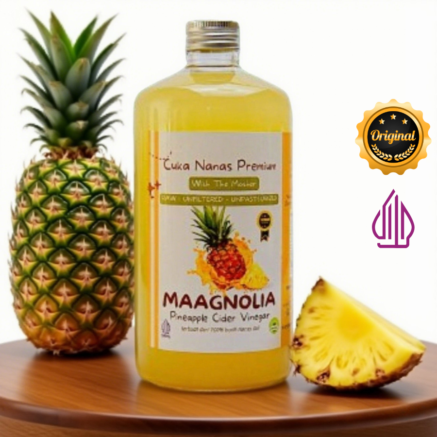 

Cuka Nanas Kontrol Kolesterol Ampuh Halal Cuka Original Gula Maagnolia Cider Vinegar 500 ML