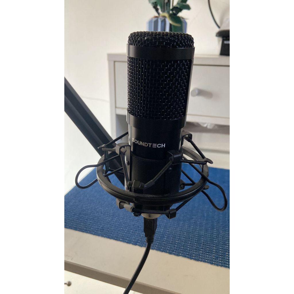 SOUNDTECH USB Condenser Microphone Boom Arm for PC Recording Streaming