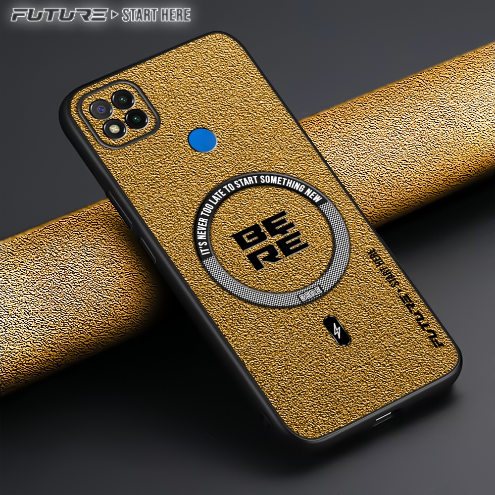 Softcase Terbaru Xiaomi Redmi 9C Case Future Luxury Magnetic Leather