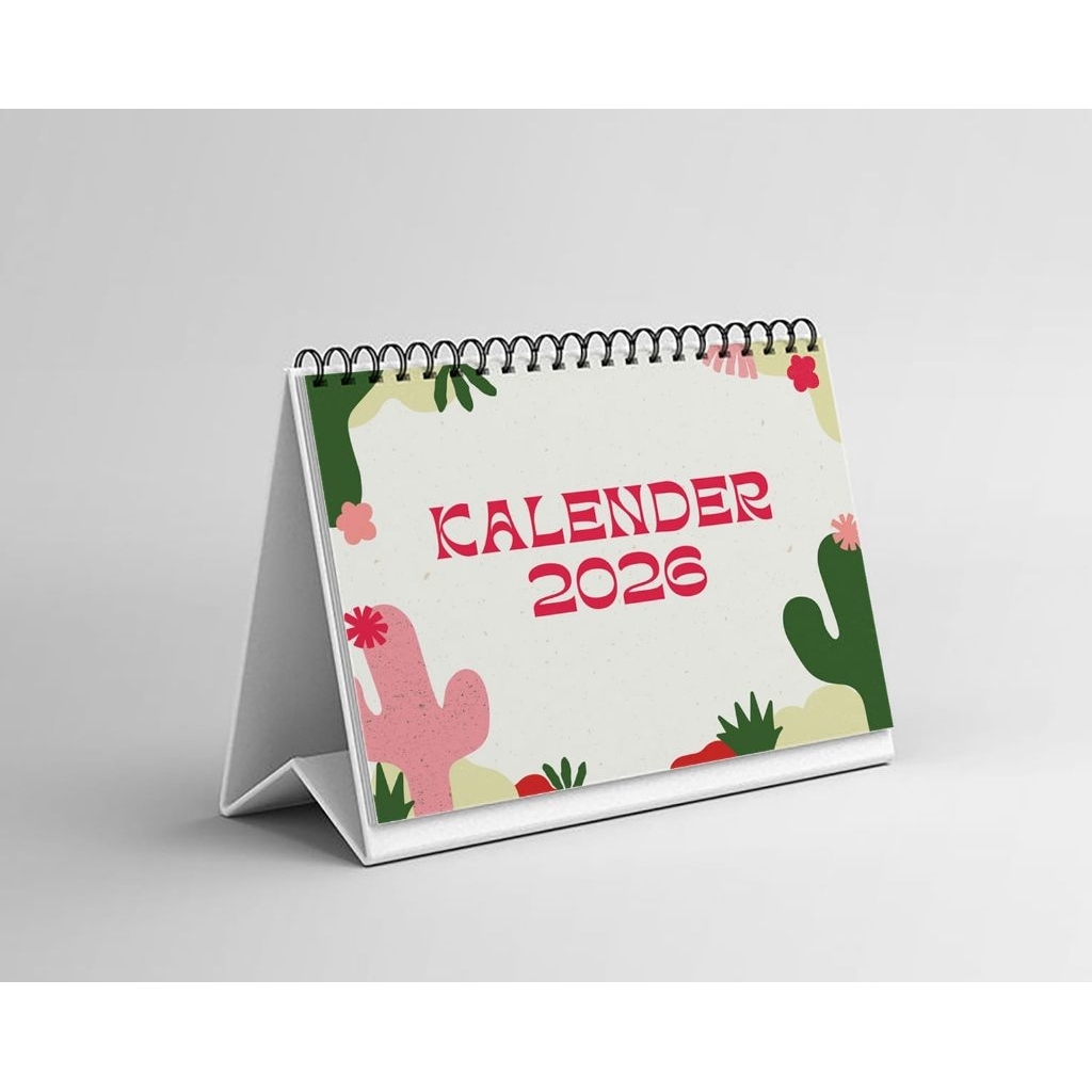 

KALENDER LANDSCAPE 2026 / KALENDER MEJA A6 / KALENDER DUDUK AESTHETIC / KALENDER KANTOR