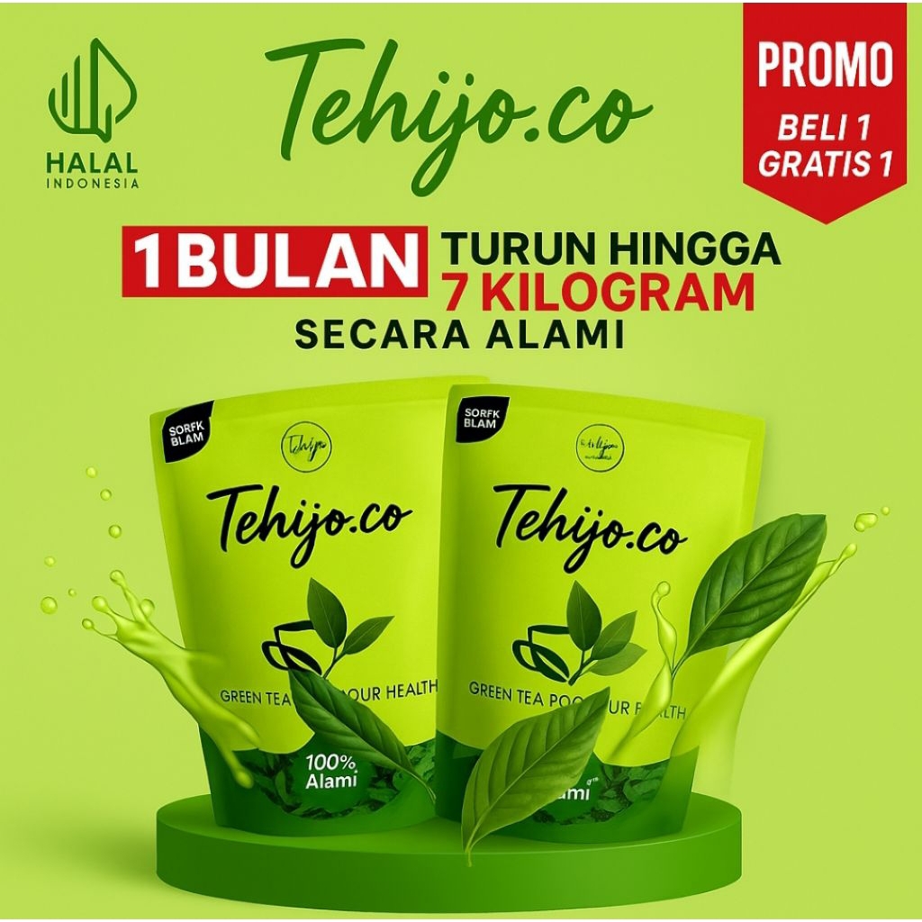 

Tehijoco - Teh Hijau Beli 1 Gratis 1 Teh Pelangsing Teh Hijau Green Tea