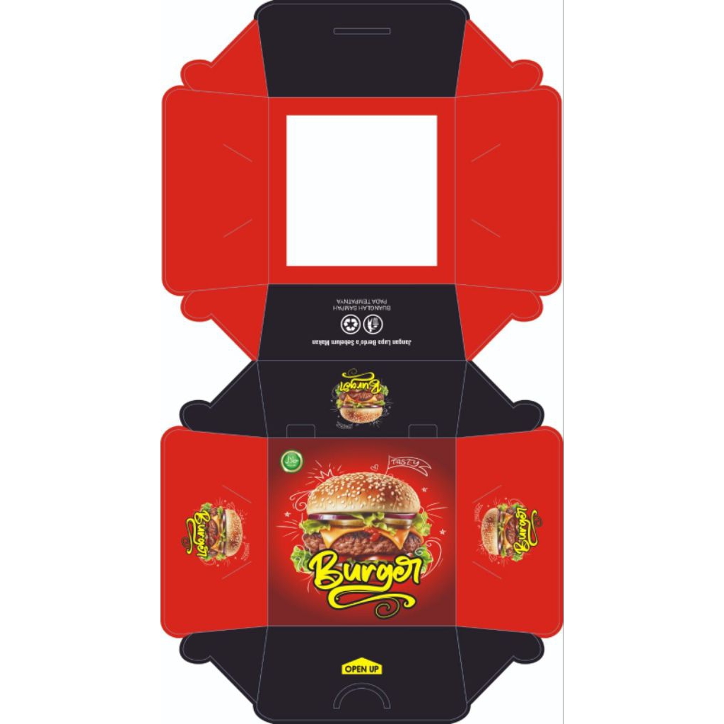 

Kemasan Burger 10x10x8 cm isi 100 pcs / Dus Burger / Box Burger / Kemasan Burger /Packaging Burger