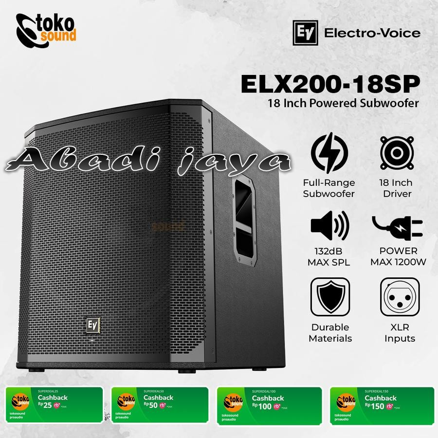 subwoofer aktif electro voice elx200 18Sp / elx 200 18sp / ELX200 18sP / ELX 200 18SP 18 inch 1 buah
