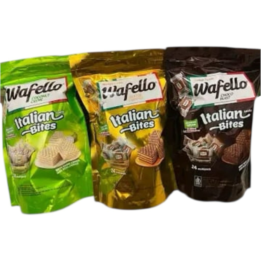 

Wafello Italian Bites Wafer Pouch Besar Isi 24 Multipack