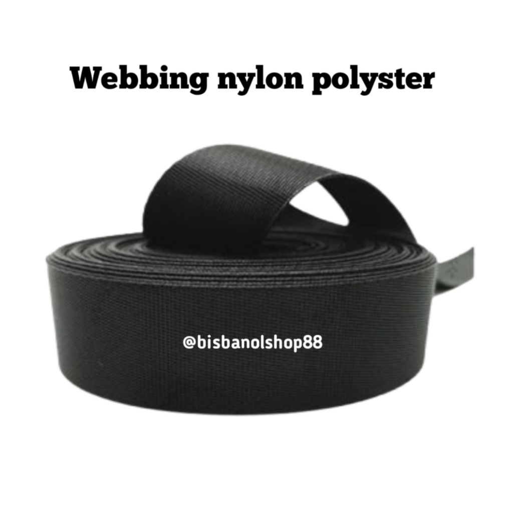 Webbing Nylon Polyster 4 cm bisban pelipit bisban murah