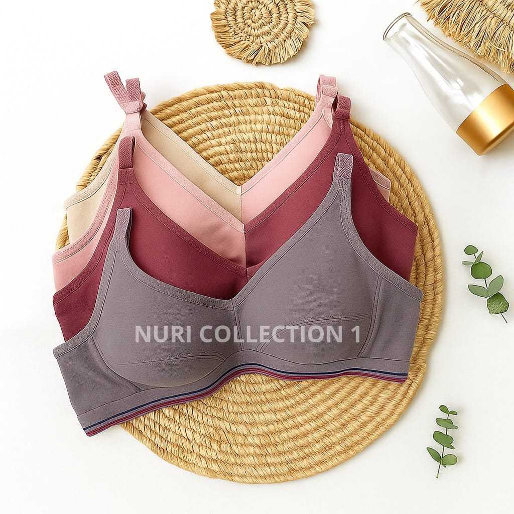 Harga grosir 1 Lusin bra sport Tanpa busa wanita remaja murah meriah / BH tanpa kawat Tanpa Busa