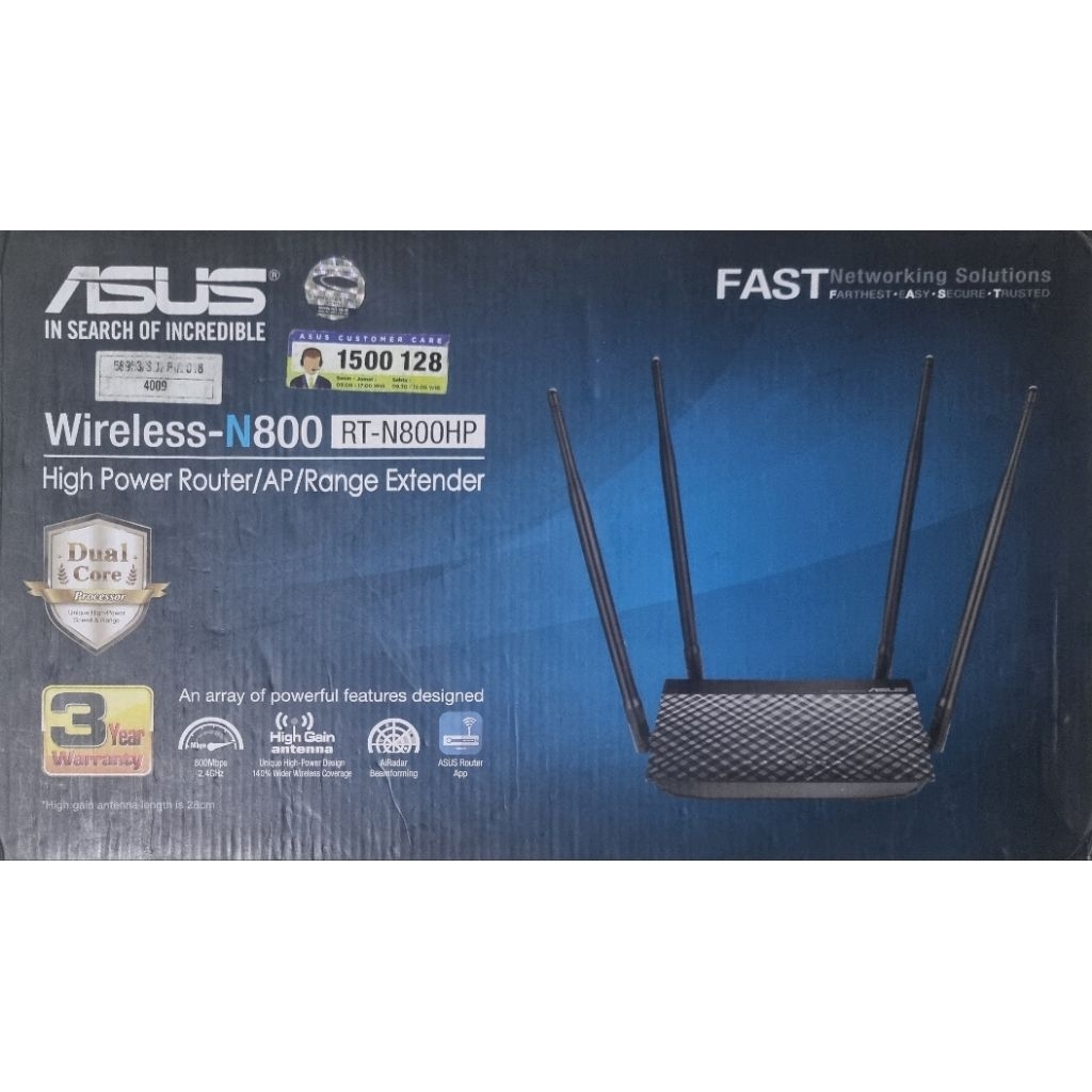 router asus rt-n800hp seken, normal, resmi