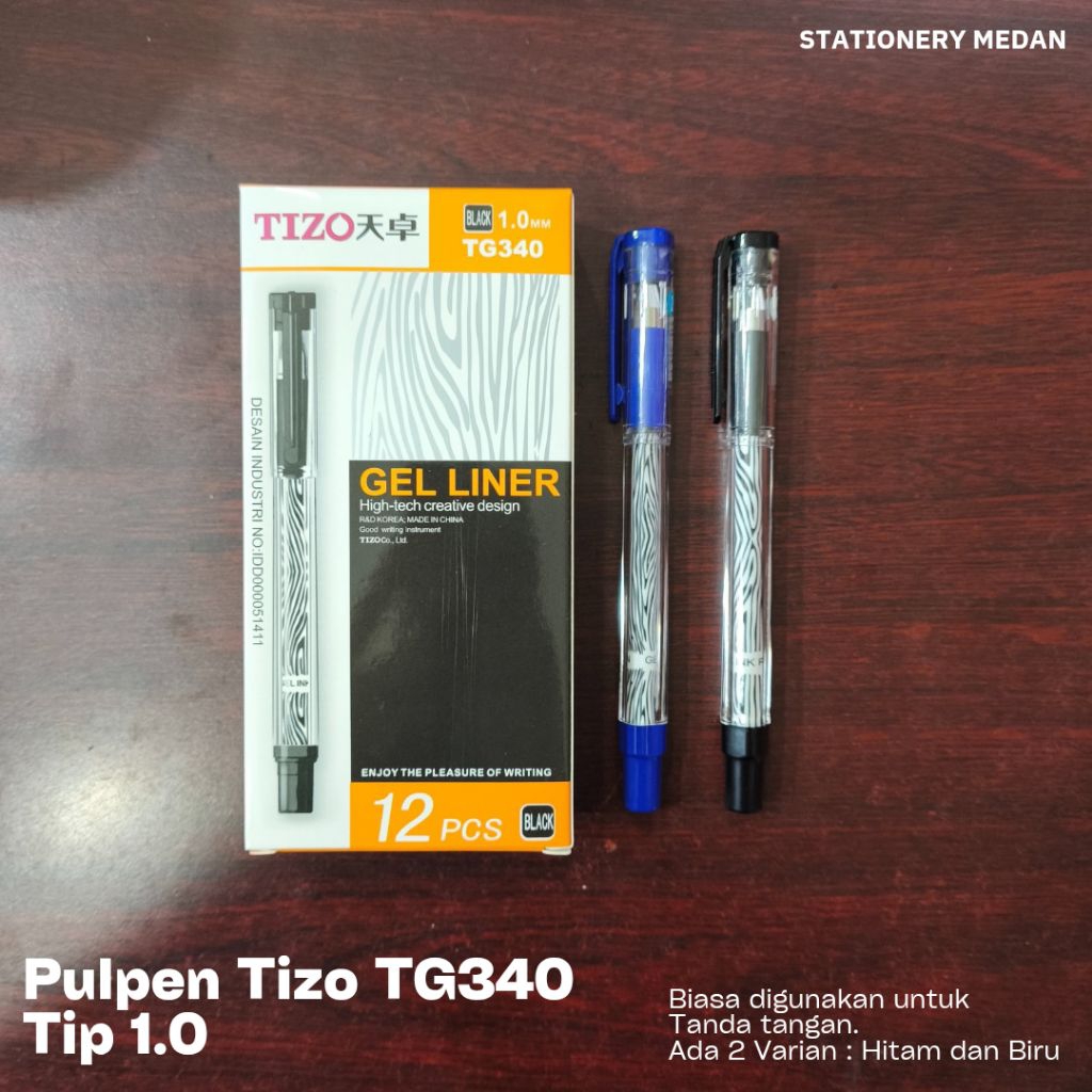 

Pulpen / Ballpoint / Pen TIZO TG340 (1PCS) Hitam Biru