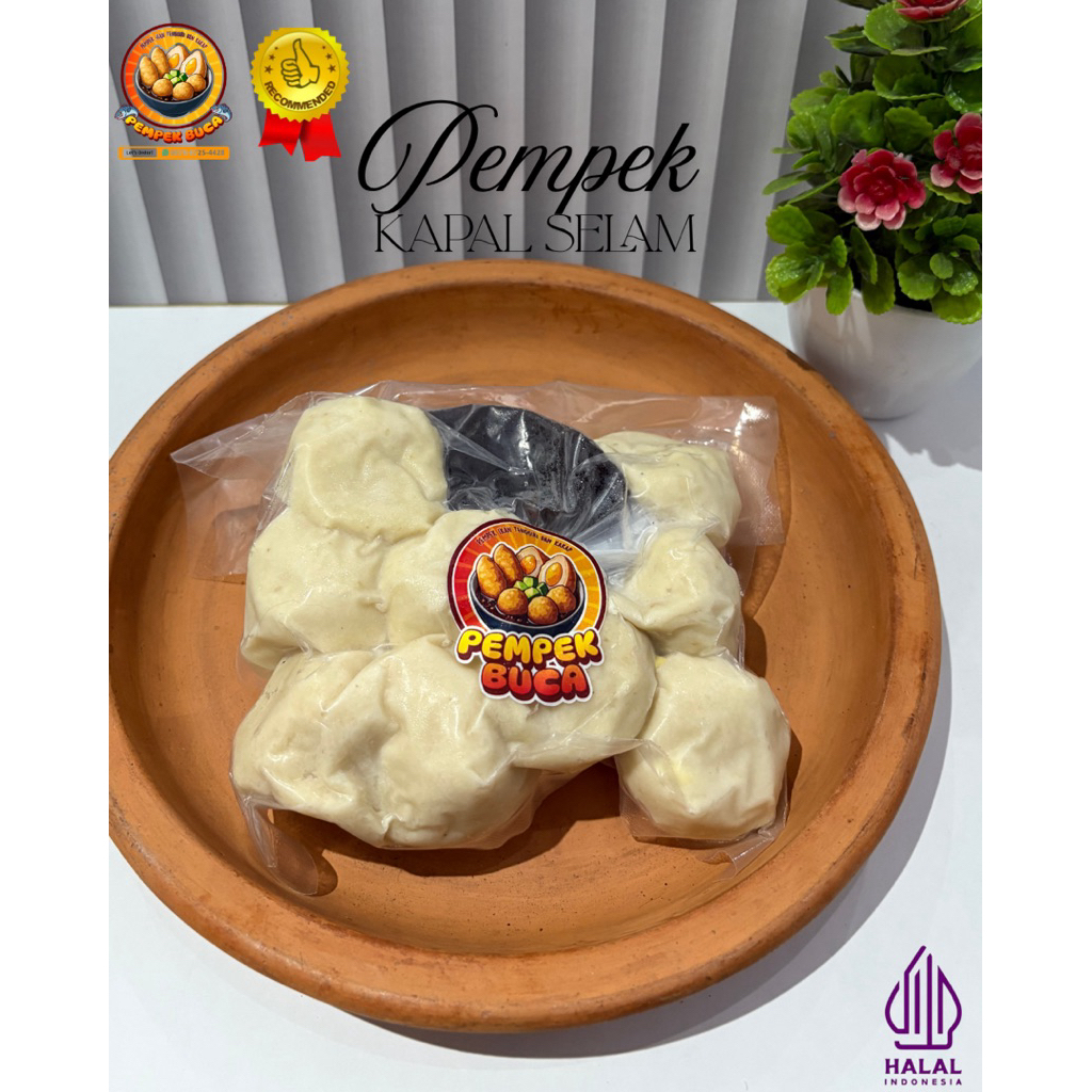 

Pempek Buca - Kapal Selam Kecil isi 10 pcs + Cuko 100ml. Khas Jambi 100% Ikan tenggiri dan kakap, Vakum Food Grade.