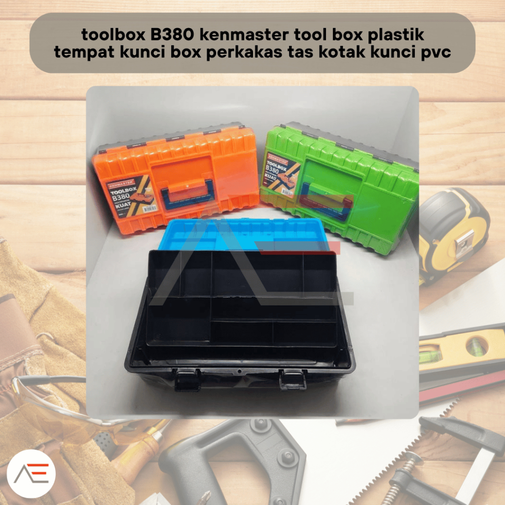 toolbox B380 kenmaster tool box plastik tempat kunci box perkakas tas kotak kunci pvc