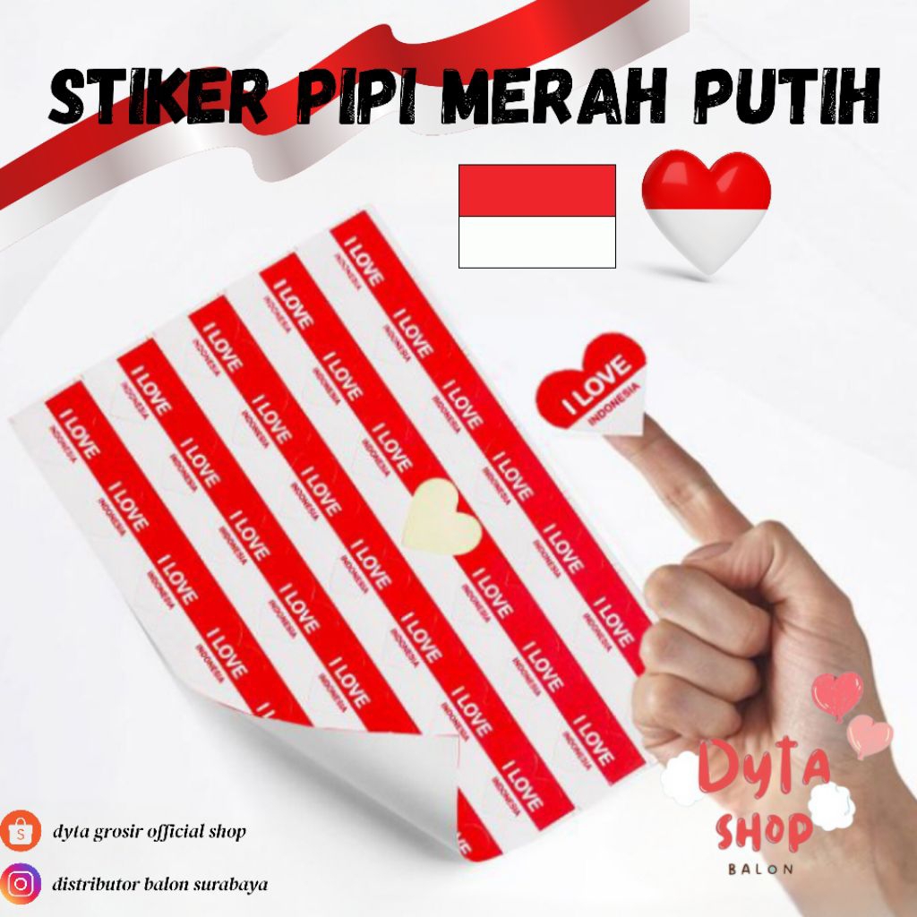 

[isi 32pcs] Stiker pipi/Stiker Merah Putih