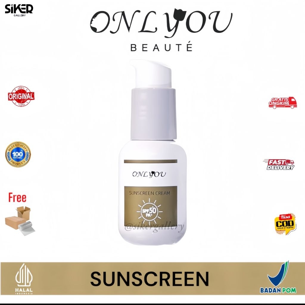 ONLYOU Sunscreen cream SPF50+ PA+ Tabir surya Skincare Sanblock