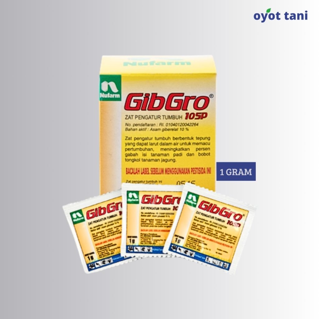 Gibgro 10SP 1 gram (Original) | Zat Pengatur Tumbuh (ZPT) Bahan Aktif Giberelat (GA3) 10% | Cocok un