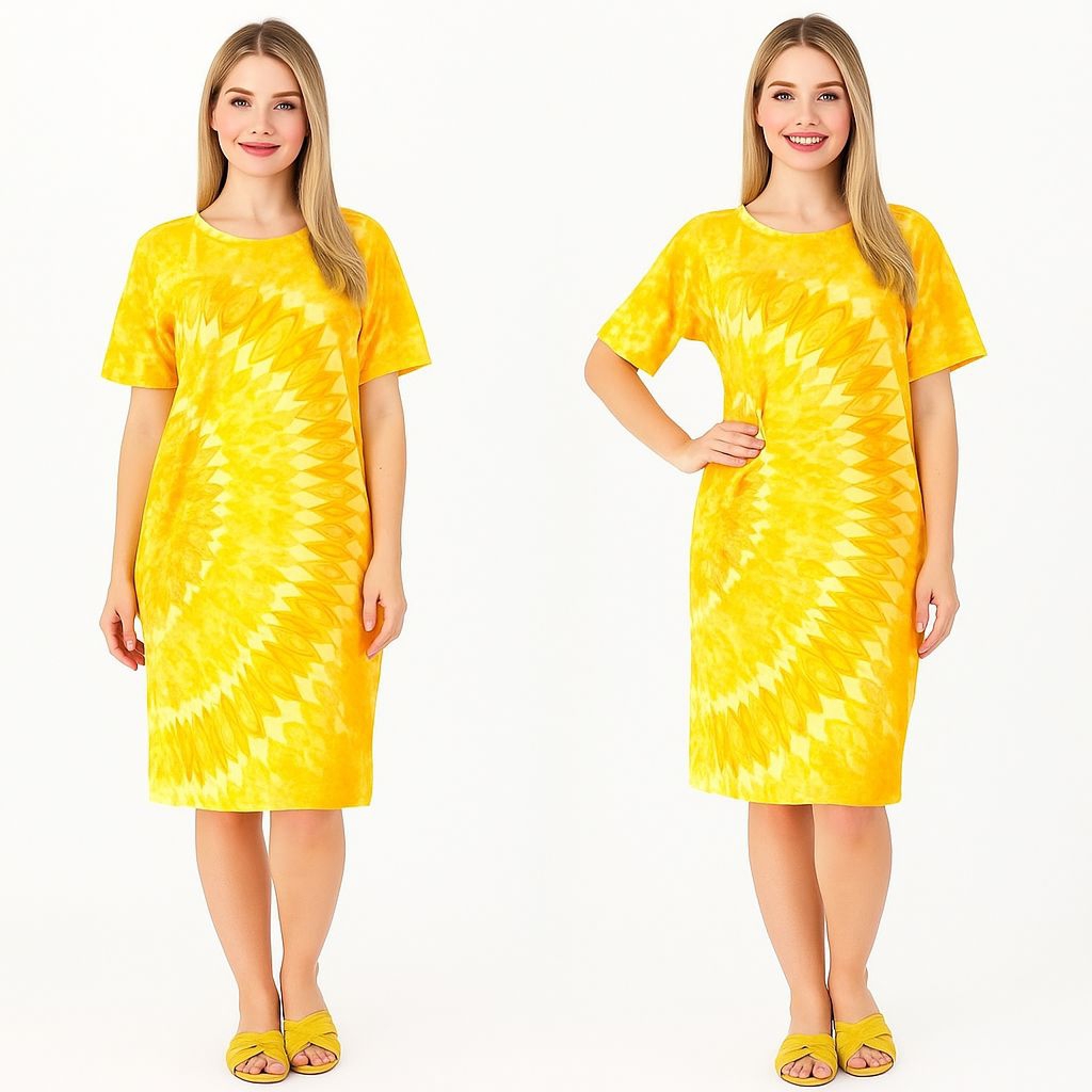 Daster Kaos Tie Dye Abstrak Lengan Pendek Model Leher Tali Non Busui – Baju Daster Harian Wanita Ade
