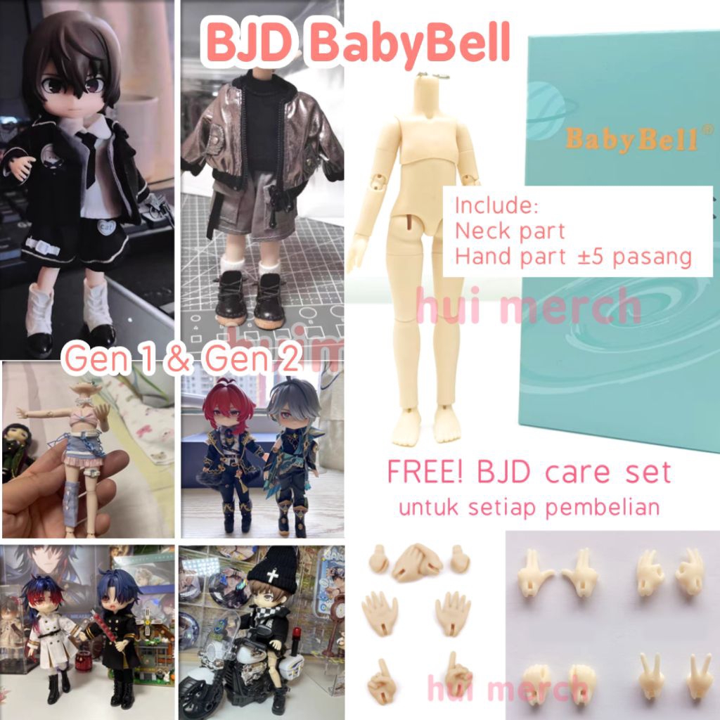 BABY BELL BJD Body untuk Nendoroid Doll / obitsu. Babybell Ball Jointed skala 1/12 1/10 1/8