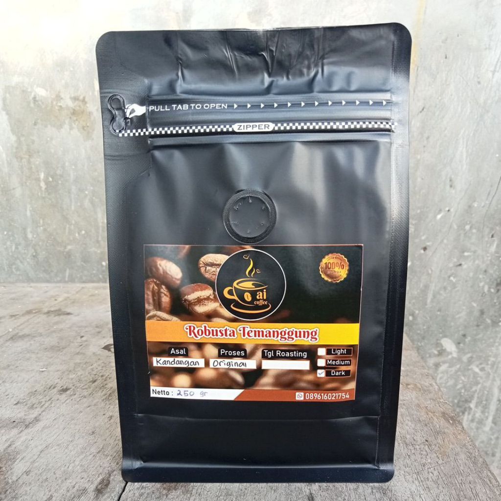 

kopi robusta temanggung | 250 gram | 100% kopi asli | kopi temanggung